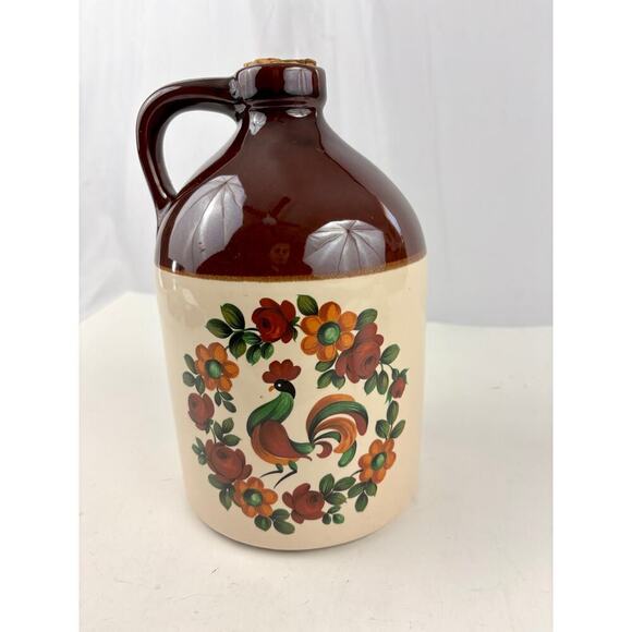 VTG Stoneware Jug Handle - Rooster Design Rustic Farmhouse Decor - Picture 7 of 12